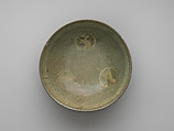 Bowl with boys and grapevines, Stoneware with inlaid and mold-impressed design under celadon glaze, Korea