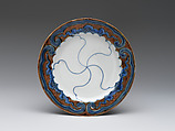 Small Dish (Kozara) with Stylized Flowers, Porcelain with cobalt blue under transparent glaze and iron-brown pigment and blue enamel over the glaze (Hizen ware, Nabeshima type), Japan