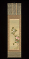 Daoist Immortal Liu Hai and Peonies, Sō Shiseki (Japanese, 1715–1786), Triptych of hanging scrolls; ink and color on silk, Japan