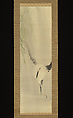 Heron under Willow (R); Winter Peony (L), Watanabe Seitei (Japanese, 1851–1918), Pair of hanging scrolls: ink and color on silk, Japan