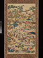 One Hundred Boys, Unidentified artist, Woodblock print; multicolor print on paper with additional hand-painting, China
