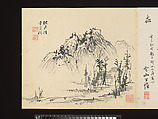 Title: Landscapes after Masters of the Past, Paintings by Sugai Baikan (Japanese, 1784–1844), Album of eighteen double leaves; ink and color on paper, Japan
