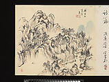 Title: Landscapes after Masters of the Past, Paintings by Sugai Baikan (Japanese, 1784–1844), Album of eighteen double leaves; ink and color on paper, Japan