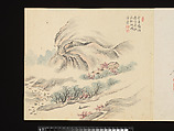 Title: Landscapes after Masters of the Past, Paintings by Sugai Baikan (Japanese, 1784–1844), Album of eighteen double leaves; ink and color on paper, Japan
