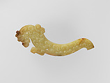 Pendant in the Shape of a Dragon, Jade (nephrite), China