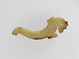 Pendant in the Shape of a Dragon, Jade (nephrite), China