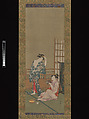 Two Beauties after the Bath, Torii Kiyonaga  Japanese, Hanging scroll; ink and color on silk, Japan