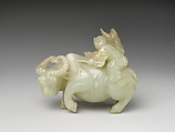 Boy with water buffalo, Jade (nephrite), China