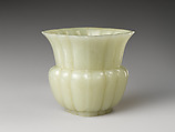 Vase with fluted surface, Jade (nephrite), China