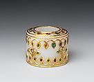 Jewelled Thumb-Ring, Nephrite, white with very faint bluish tint, India
