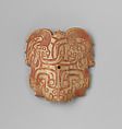 Plaque with mask designs, Jade (nephrite), China
