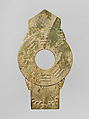 Blade with annular disk and Taoist eight trigrams (guibi), Jade (nephrite), China