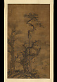 Scholar beneath an old tree, Li Shan Chinese, Hanging scroll; ink and color on silk, China
