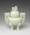 Tripod Bowl with Cover, Jade, China