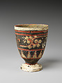 Goblet (one of a pair), Earthenware with pigment, China