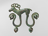 Harness Jingle with Stag, Bronze, Northeast China