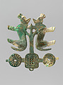 Plaque in the Shape of a Chariot, Bronze, Northeast China