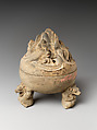 Incense burner, Earthenware with remnants of pigments, China
