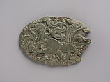 Box Lid with a Winged Lion and Remnant of an Iron Hinge, Stone, Pakistan (ancient region of Gandhara)