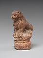 Lion Standing on a Pillar Capital, Terracotta, India (Uttar Pradesh, Mathura)