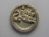 Dish with Nereid Riding a Sea Monster, Schist, Pakistan (ancient region of Gandhara)