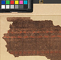 Textile with Stripes and Confronted Birds, Woven silk: warp-faced compound plain weave, China