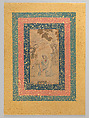 The Virgin and Child Attended by Angels, Manohar, Brown and blue ink with gold on paper, Islamic