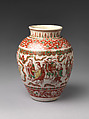 Jar, Porcelain with incised decoration overpainted in polychrome enamels, China