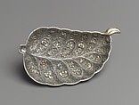 Dish in the shape of a leaf, Silver with parcel gilding, China