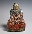An Arhat, a Buddhist Saint, Stone with color, Tibet