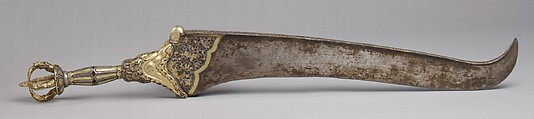 Vajra Flaying Knife, Steel with gold and silver inlays, Eastern Tibet, Derge