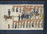 Horsemanship Competition for the Shunzhi Emperor, Nardunbu (Manchu, active mid-17th century), Handscroll; ink and color on paper, China