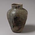 Jar for Sutra Burial (Sankinko), Stoneware with natural ash glaze (Tokoname ware), Japan