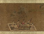 Lady Su Hui and Her Verse Puzzle, In the style of Qiu Ying (Chinese, ca. 1495–1552), Handscroll; ink and color on silk, China