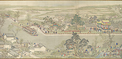 The Qianlong Emperor's Southern Inspection Tour, Scroll Six: Entering Suzhou along the Grand Canal, Xu Yang (Chinese, active ca. 1750–after 1776) and assistants, Handscroll; ink and color on silk, China