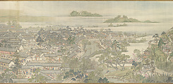 The Qianlong Emperor's Southern Inspection Tour, Scroll Six: Entering Suzhou along the Grand Canal, Xu Yang (Chinese, active ca. 1750–after 1776) and assistants, Handscroll; ink and color on silk, China