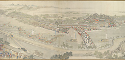 The Qianlong Emperor's Southern Inspection Tour, Scroll Six: Entering Suzhou along the Grand Canal, Xu Yang (Chinese, active ca. 1750–after 1776) and assistants, Handscroll; ink and color on silk, China