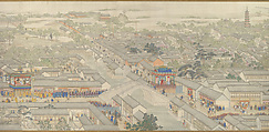 The Qianlong Emperor's Southern Inspection Tour, Scroll Six: Entering Suzhou along the Grand Canal, Xu Yang (Chinese, active ca. 1750–after 1776) and assistants, Handscroll; ink and color on silk, China