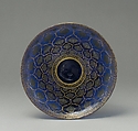 Dish, Glass with gold and silver, India