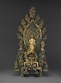 Buddha Maitreya (Mile) Altarpiece, Gilt bronze, China