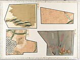 Connoisseur’s Album of Edo-Period Silk Fragments, Accordion album of fourteen pages with textile fragments, Japan