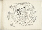 Actor, Ippitsusai Bunchō  Japanese, Monochrome woodblock print; ink on paper, Japan
