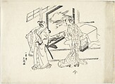 The Actors, Ippitsusai Bunchō  Japanese, Monochrome woodblock print; ink on paper, Japan