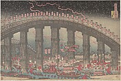 The Tenmangu Festival at Osaka, Yashima Gakutei Japanese, Woodblock print; ink and color on paper, Japan