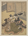 Young Women Playing Cat’s Cradle (Ayatori), Suzuki Harunobu Japanese, Woodblock print (nishiki-e); ink and color on paper, Japan
