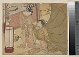 Reluctant Leave-taking, Suzuki Harunobu Japanese, Woodblock print; ink and color on paper, Japan