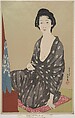 Woman in Summer Kimono, Hashiguchi Goyō Japanese, Woodblock print; ink, color, and mica on paper, Japan