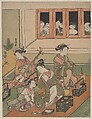 The Watchers and the Watched, Suzuki Harunobu Japanese, Woodblock print; ink and color on paper, Japan