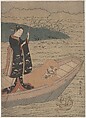 Daruma in a Boat with an Attendant, Suzuki Harunobu  Japanese, Woodblock print (nishiki-e); ink and color on paper, Japan