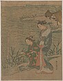 Two Young Ladies at the Shore, Suzuki Harunobu Japanese, Woodblock print; ink and color on paper, Japan
